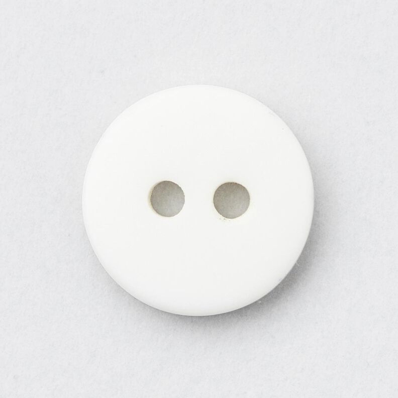 Botão redondo de 2 furos [Ø 11 mm] – branco,  image number 1
