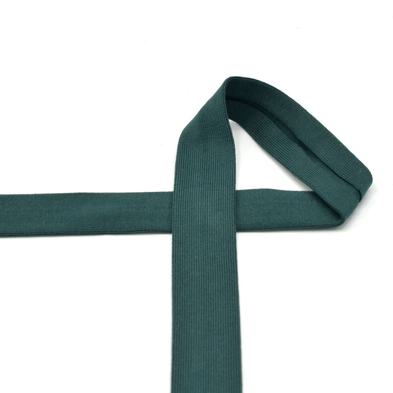 Fita de viés Jersey de algodão [20 mm] – verde escuro,  image number 2