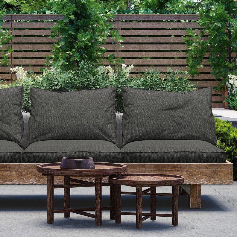 Tecido para exteriores Aparência Bouclé – antracite,  image number 6