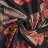 Crepe Chiffon Pintura floral – preto,  thumbnail number 3