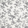 Tecido de algodão Cretone Pássaros – cinza ardósia/branco sujo,  thumbnail number 1