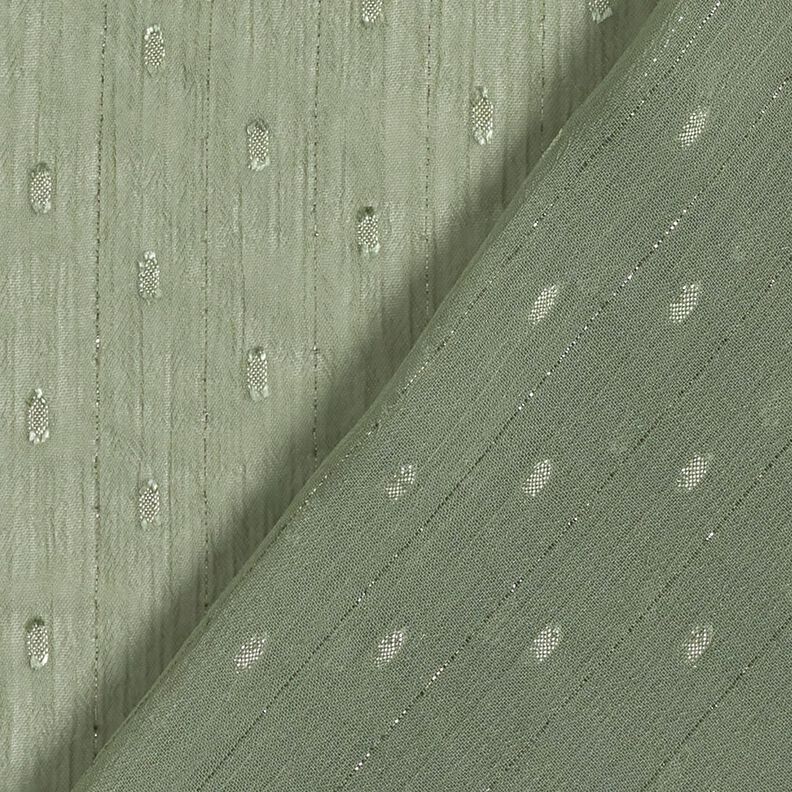 Chiffon Dobby Metálico Riscas de Giz – verde amarelado/prata metálica,  image number 4