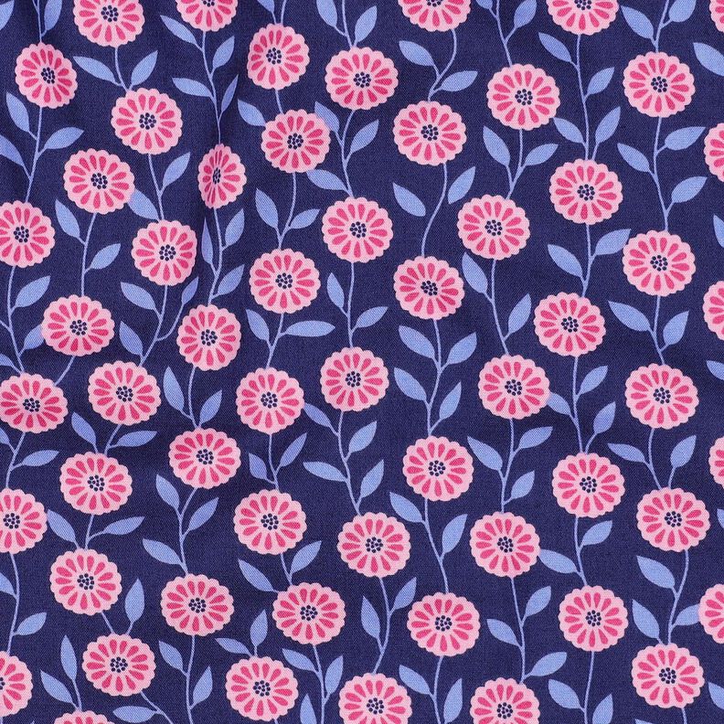 Popelina de algodão Flores de verão | Poppy Fabrics – rosa/índigo,  image number 2