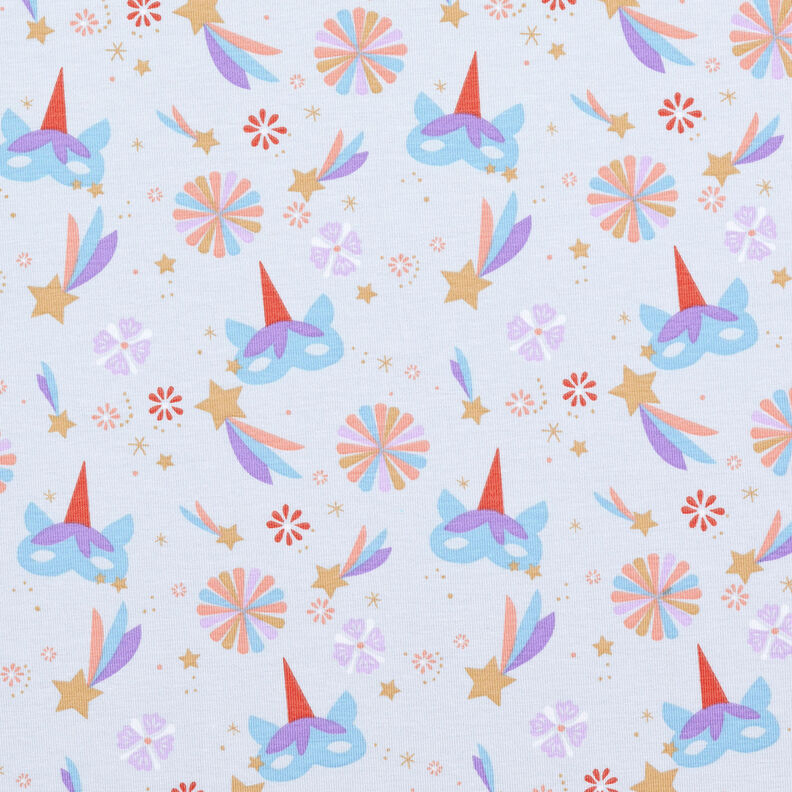 Jersey de algodão Máscara mágica – azul claro,  image number 1