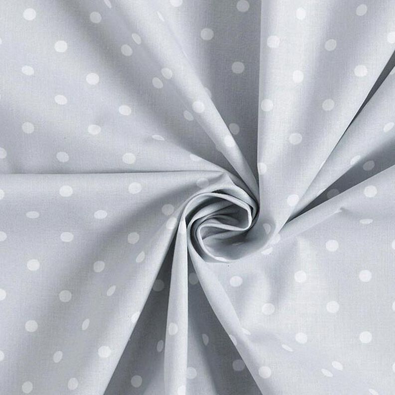 Tecido de algodão Cretone Pintas – branco/cinzento-prateado,  image number 3