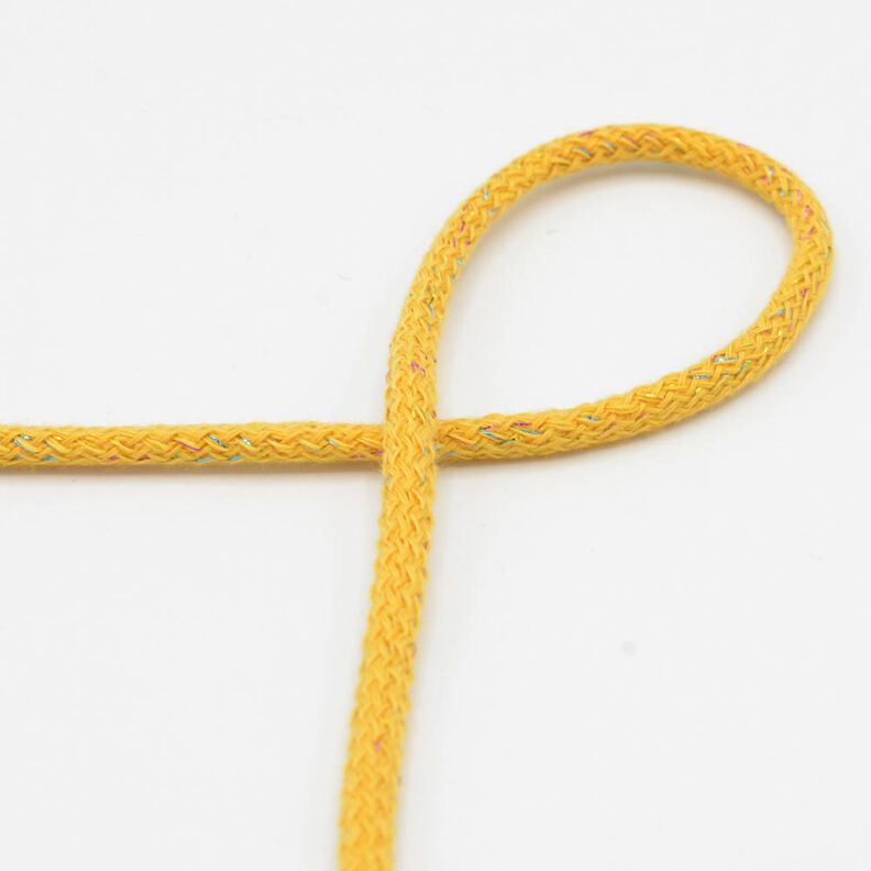Cordão de algodão Lurex [Ø 5 mm] – amarelo-caril,  image number 1