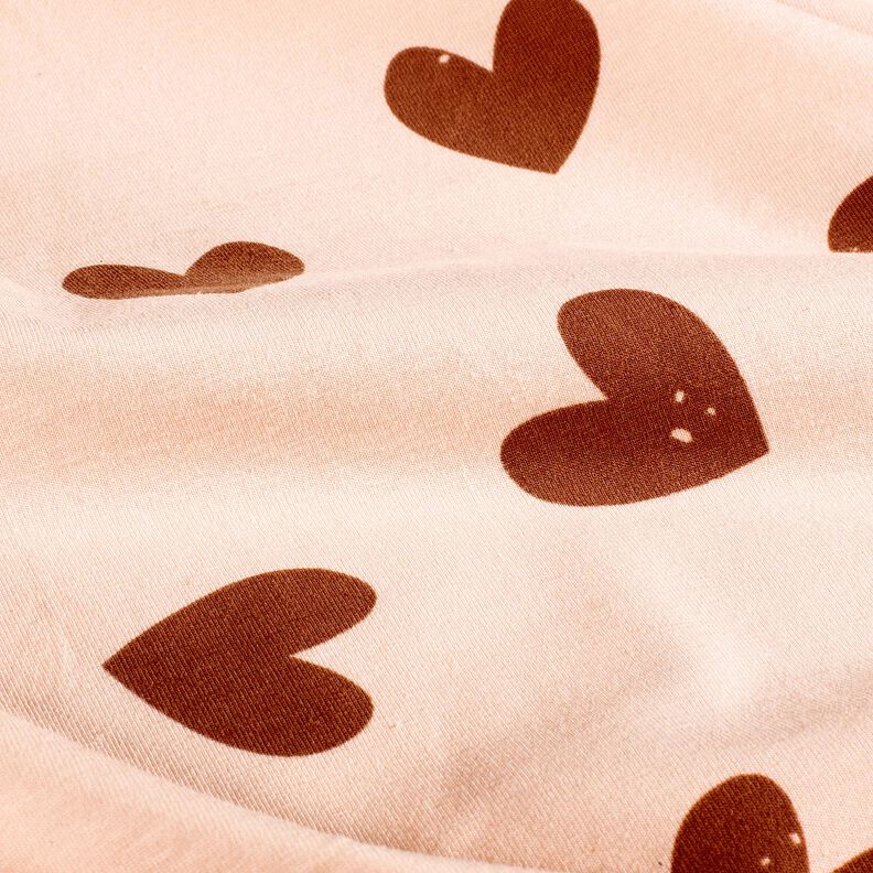 Jersey de algodão Corações grandes – rosé/rosa-velho escuro,  image number 2