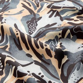 Flores marinhas em crepe acetinado – cinza ardósia/bege, 