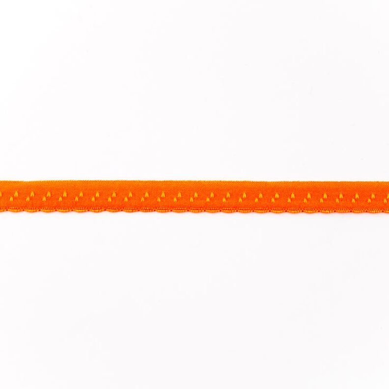 Fita de nastro elástica Renda [12 mm] – laranja,  image number 1