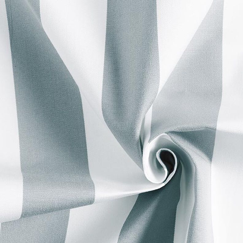 Tecido para toldos Riscas largas – cinzento claro/branco,  image number 4
