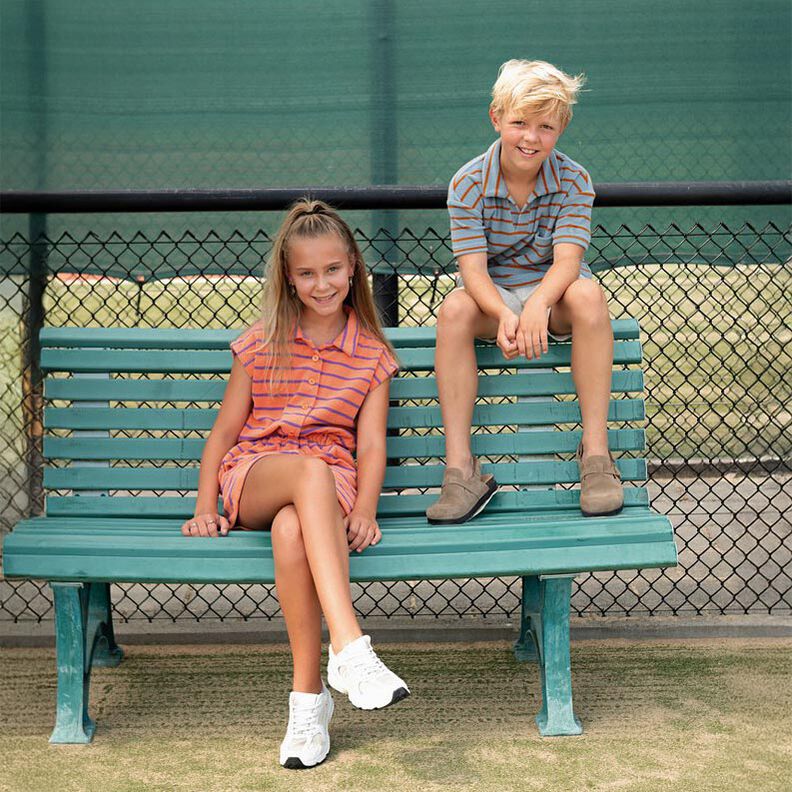 Tecido turco Jersey Riscas | Poppy Fabrics – laranja/vermelho violeta médio,  image number 7