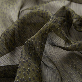 Crepe chiffon Pintas grandes – caqui/preto, 