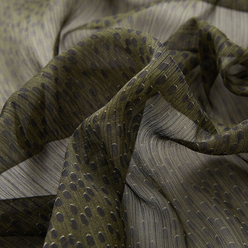 Crepe chiffon Pintas grandes – caqui/preto,  image number 2