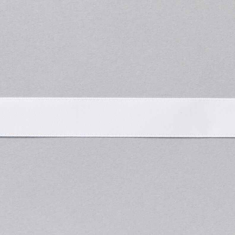 Fita de cetim [15 mm] – branco,  image number 1