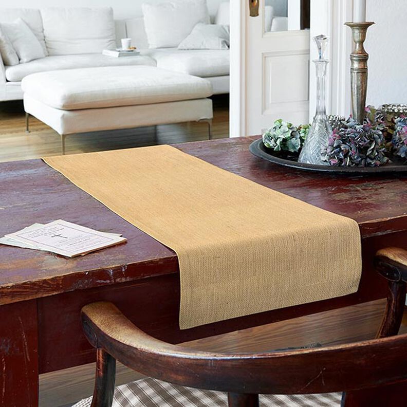 Tecido para decoração Juta Lurex 150 cm – natural/dourado,  image number 6