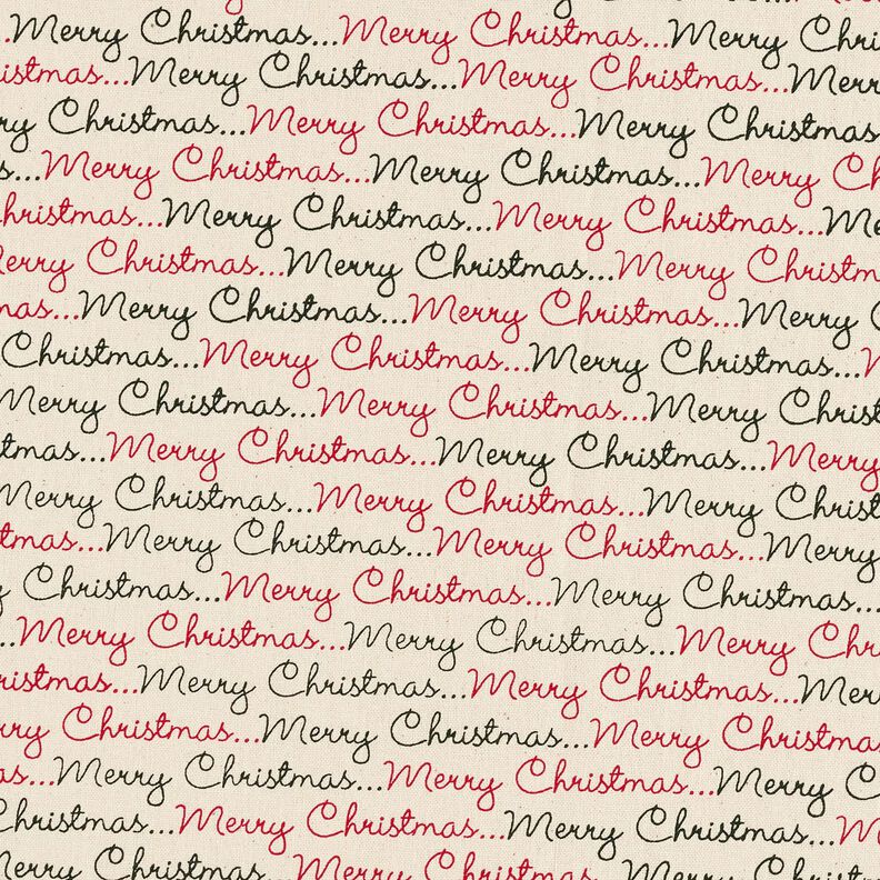 Tecido de algodão Cretone Merry Christmas – natural/carmin,  image number 1