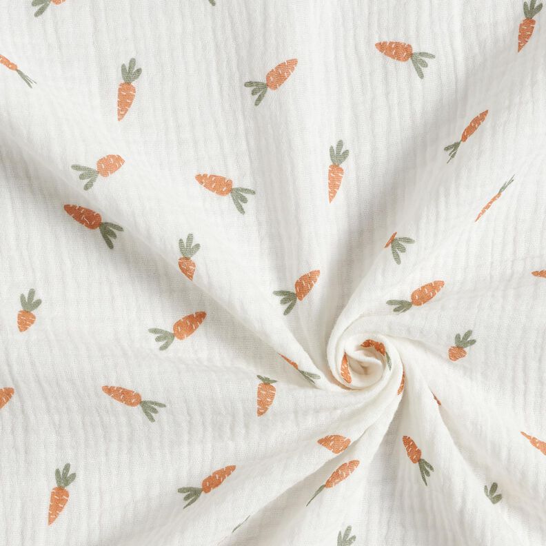 Musselina/ Tecido plissado duplo Cenouras pequenas – branco sujo,  image number 3