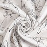 Mistura de viscose Brilho metálico Desenho floral – branco/preto,  thumbnail number 4