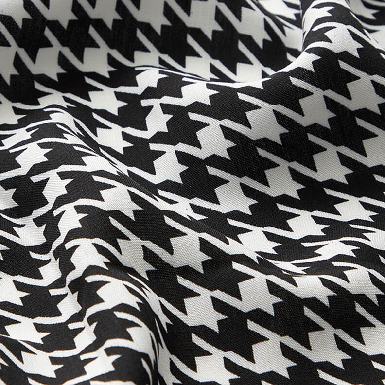 Tecido viscose Pied-de-poule – preto/branco,  image number 2