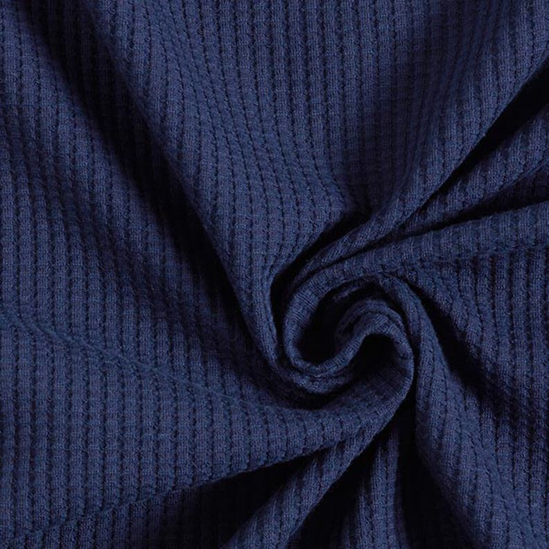 Jersey favos de algodão lisa – azul-marinho,  image number 1