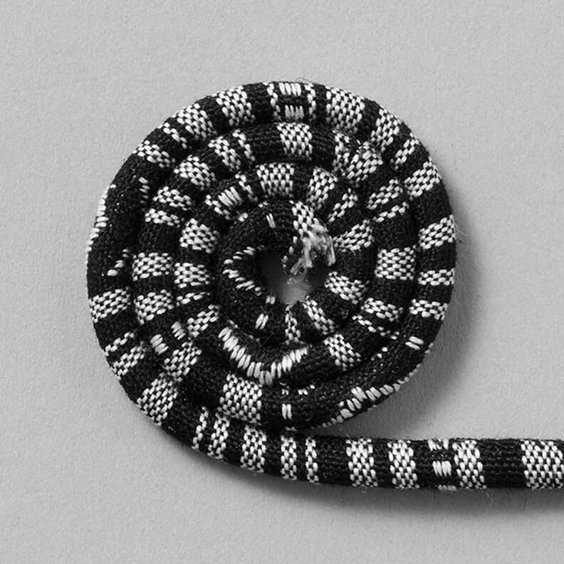 Cordão Étnico [6mm] – preto/branco,  image number 1