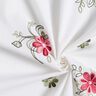 Popelina de algod&atilde;o Bordado Ramos de flores &ndash; branco/baga,  thumbnail number 3