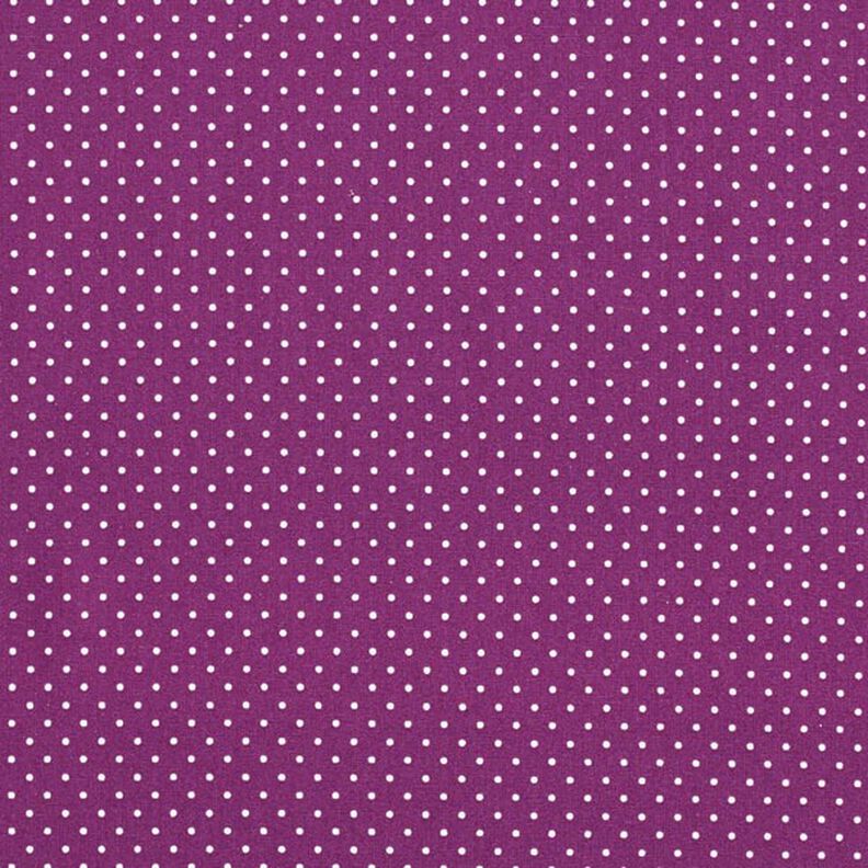 Popelina de algodão pintas pequenas – vermelho violeta médio/branco,  image number 1