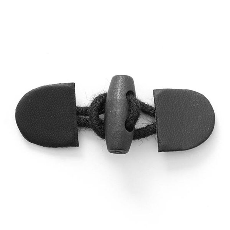 Fecho para duffle coat [ 55 mm ] – preto,  image number 1