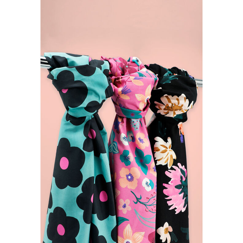 French Terry Colette Impressão Digital | Nerida Hansen – preto/cor de coral,  image number 5