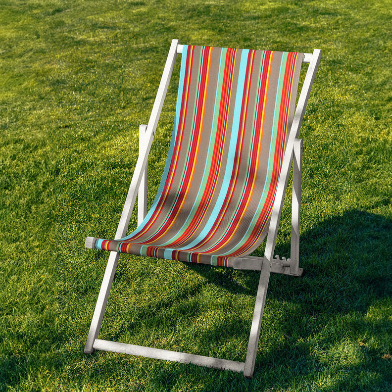 Outdoor Tecido para espreguiçadeiras Riscas longitudinais 44 cm – taupe/turquesa claro,  image number 5