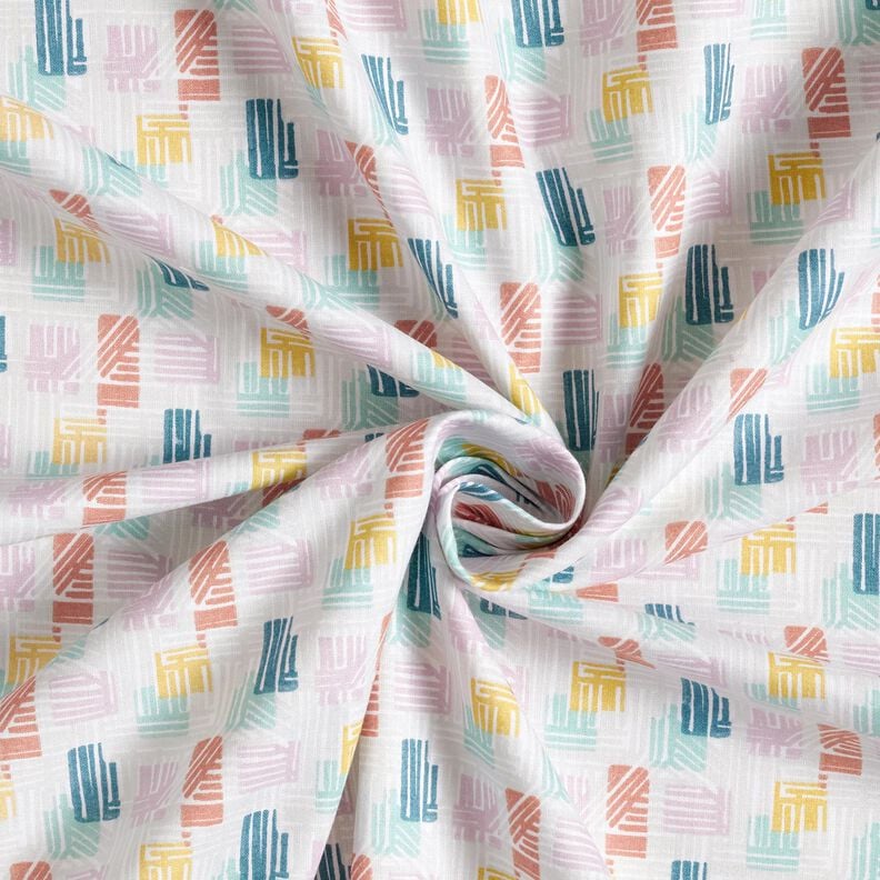 Tecido de algodão Cretone Formas sombreadas – cinzento-prateado/púrpura média,  image number 3