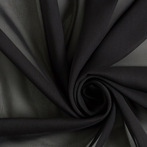 Chiffon de seda – preto,  image number 1