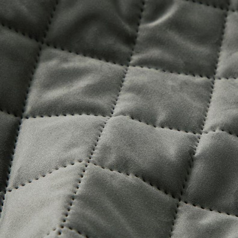Tecido para estofos Veludo Tecido acolchoado – cinzento escuro,  image number 2