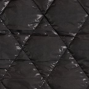 Tecido acolchoado brilho leve Losangos – preto, 