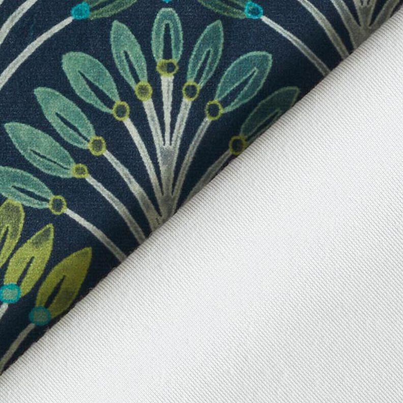 Veludo para decoração Leques elegantes – azul petróleo,  image number 5