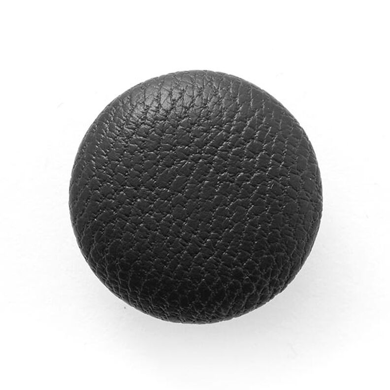 Botão de pele sintética, com pé  – preto,  image number 1