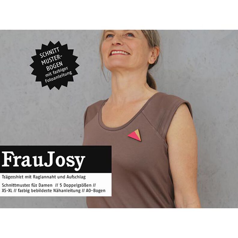 FRAU JOSY - Top com costuras raglã e dobras nos ombros, Studio Schnittreif  | XS -  XL,  image number 1