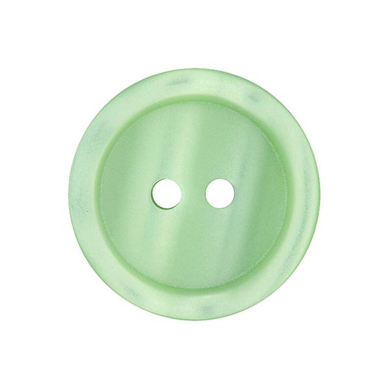 Botão de plástico 2 furos Basic - verde-claro,  image number 1