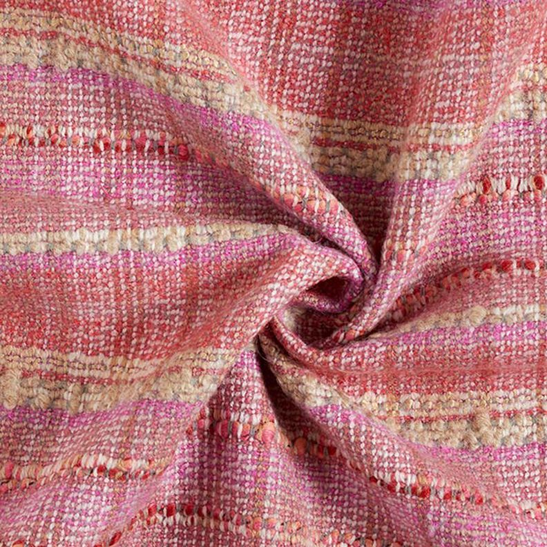 Tecido para sobretudos Mistura de lã Bouclé – pink,  image number 3