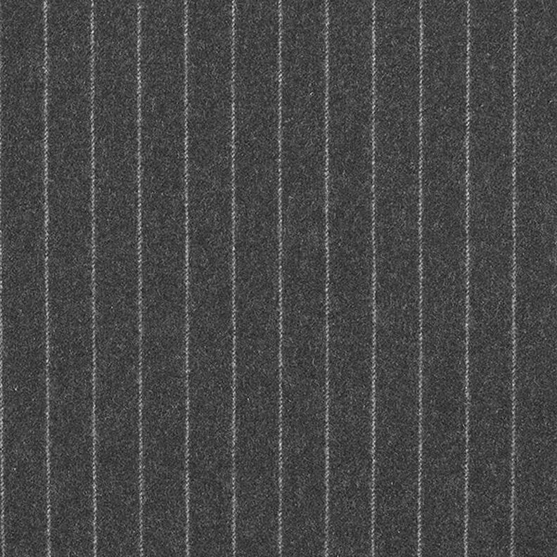 Tecido de lã Riscas de giz largas – granito,  image number 1