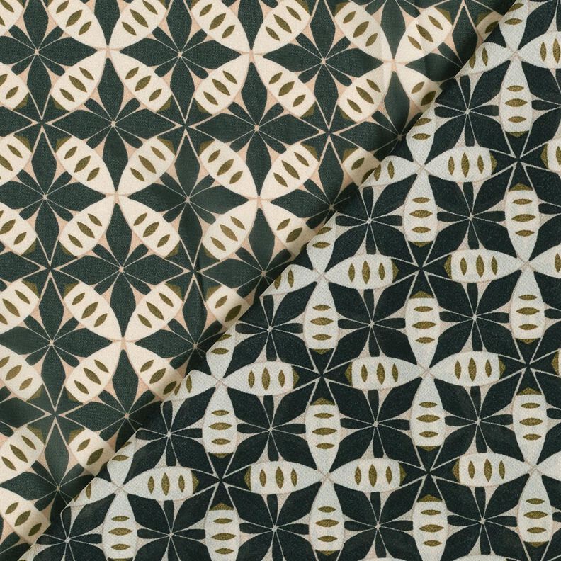 Chiffon Círculos e losangos – preto/branco sujo,  image number 4