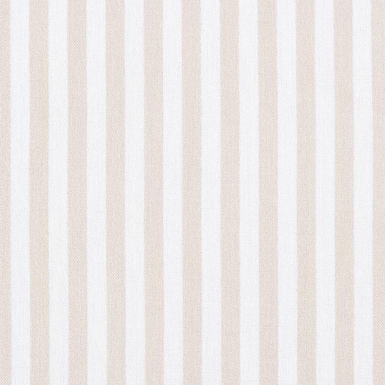Tecido para decoração Meio linho Panamá Riscas longitudinais – bege claro/branco,  image number 1