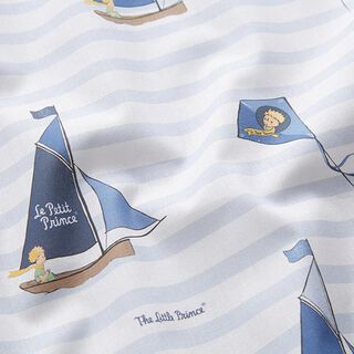 Tecido sob licença Popelina de algodão O principezinho no mar | LPP ®©SOGEX – branco/azul bebé, 
