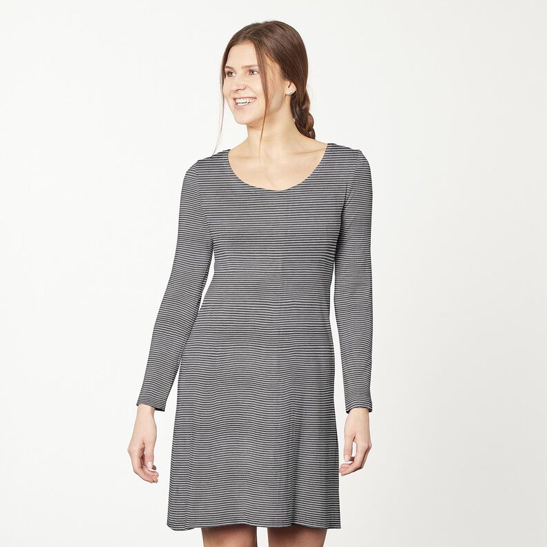 Malha fina Riscas estreitas – prata antiga/branco,  image number 5