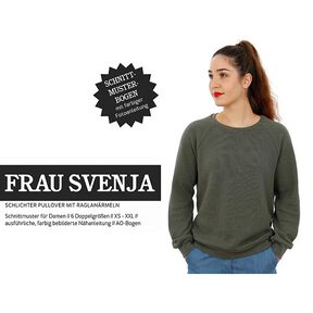 FRAU SVENJA - Pullover simples com mangas raglã, Studio Schnittreif  | XS -  XXL, 