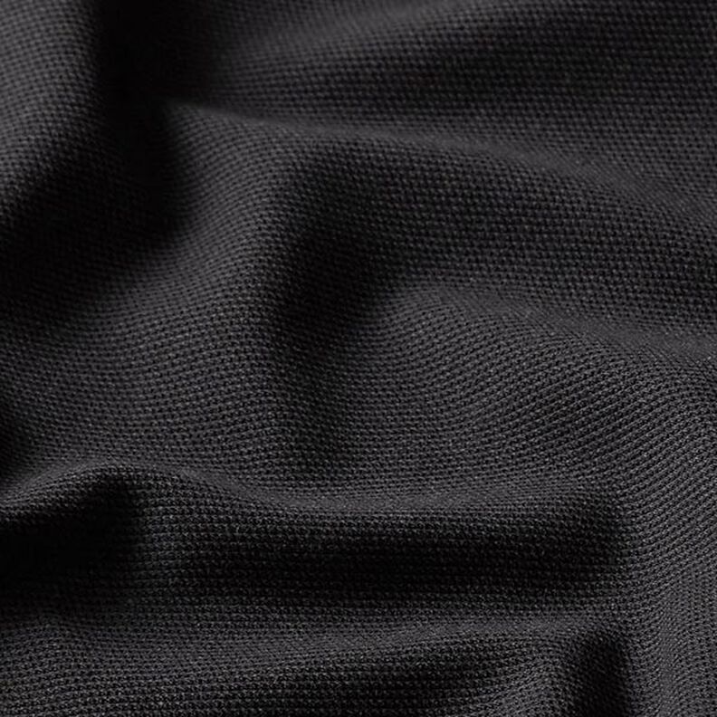 Jersey de algodão Tecido piqué fino – preto,  image number 2
