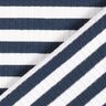 Jersey canelado Riscas diagonais com fio tingido – branco sujo/azul-marinho,  thumbnail number 4