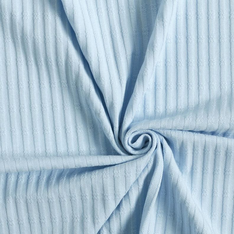 Jersey canelado Padrão tricotado – azul bebé,  image number 3