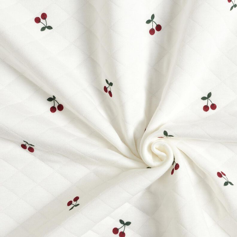 Dupla face Jersey Cerejas – marfim,  image number 3