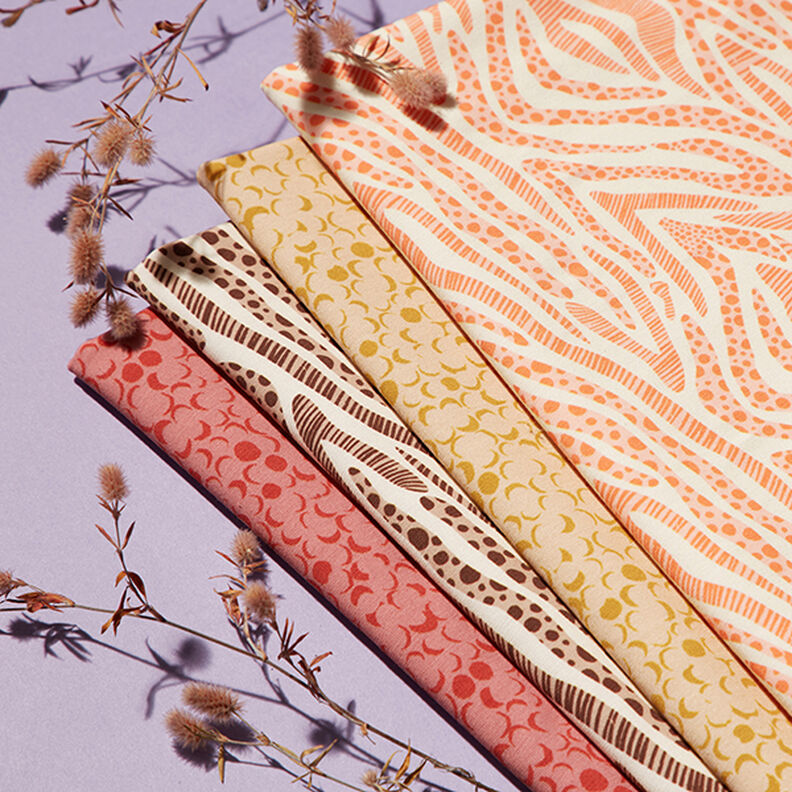 GOTS French Terry Sweat de verão Pintas | Tula – cor de areia/mostarda,  image number 6